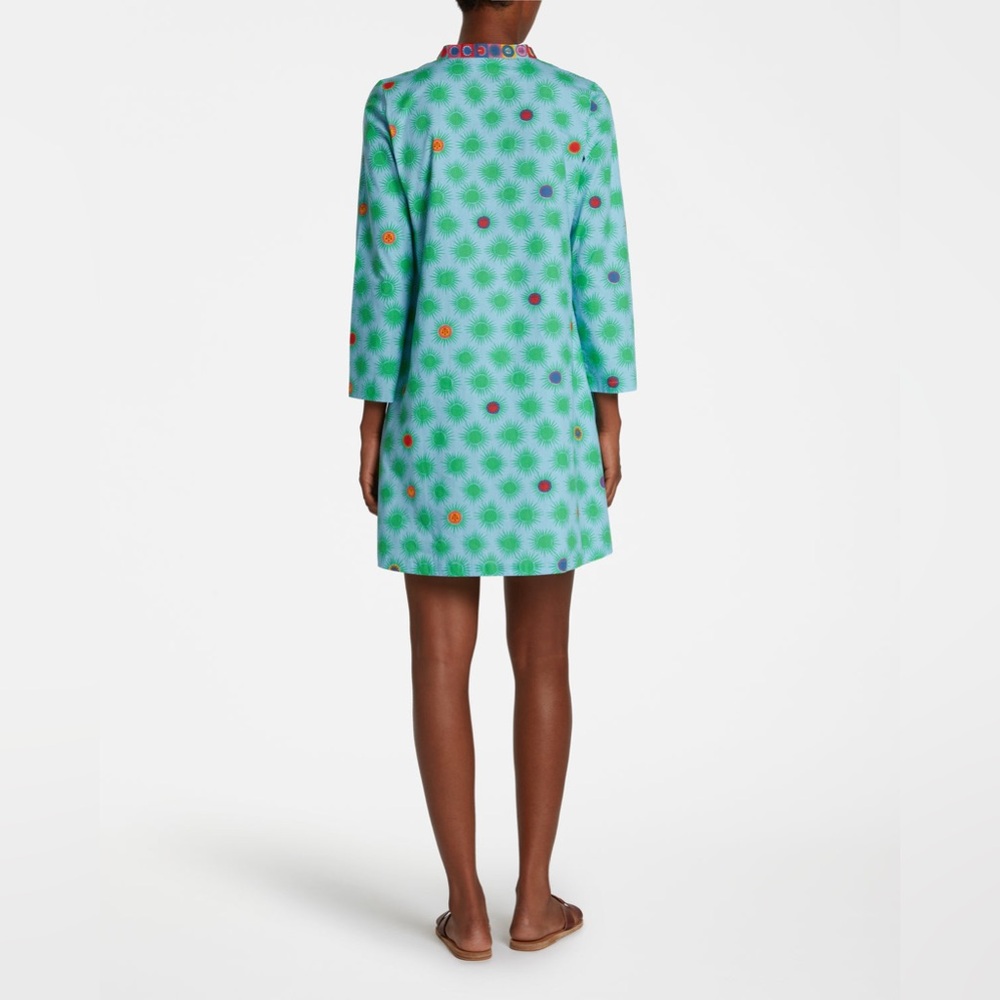 Emporio Sirenuse Sarah Smile Printed Cottonvoile Kaftan size 42 - Picture 2 of 9